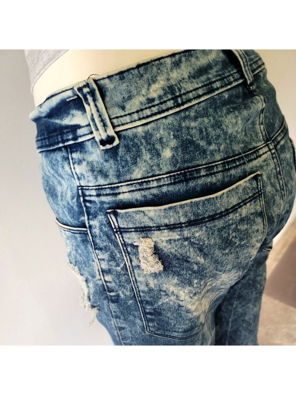 Power of Diesel Denim Destroyed Slim Skinny-Fit Jeans Size 28 - Picture 6 of 12